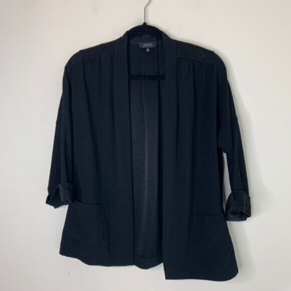 Babaton Aritzia Black Oversized Blazer Kimono Open front Unstructured Size XS - Picture 7 of 14